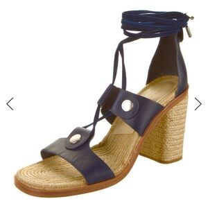 Rag & Bone Navy Blue Ankle Wrap Sandals